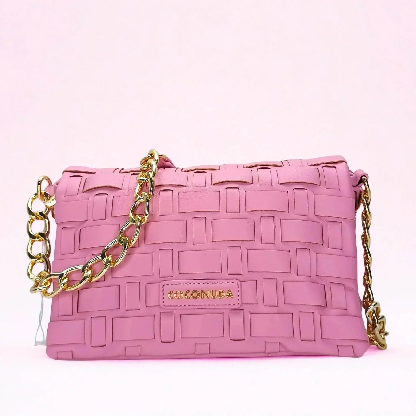 Silver Woven Bag with Chain Strap - MS-2087