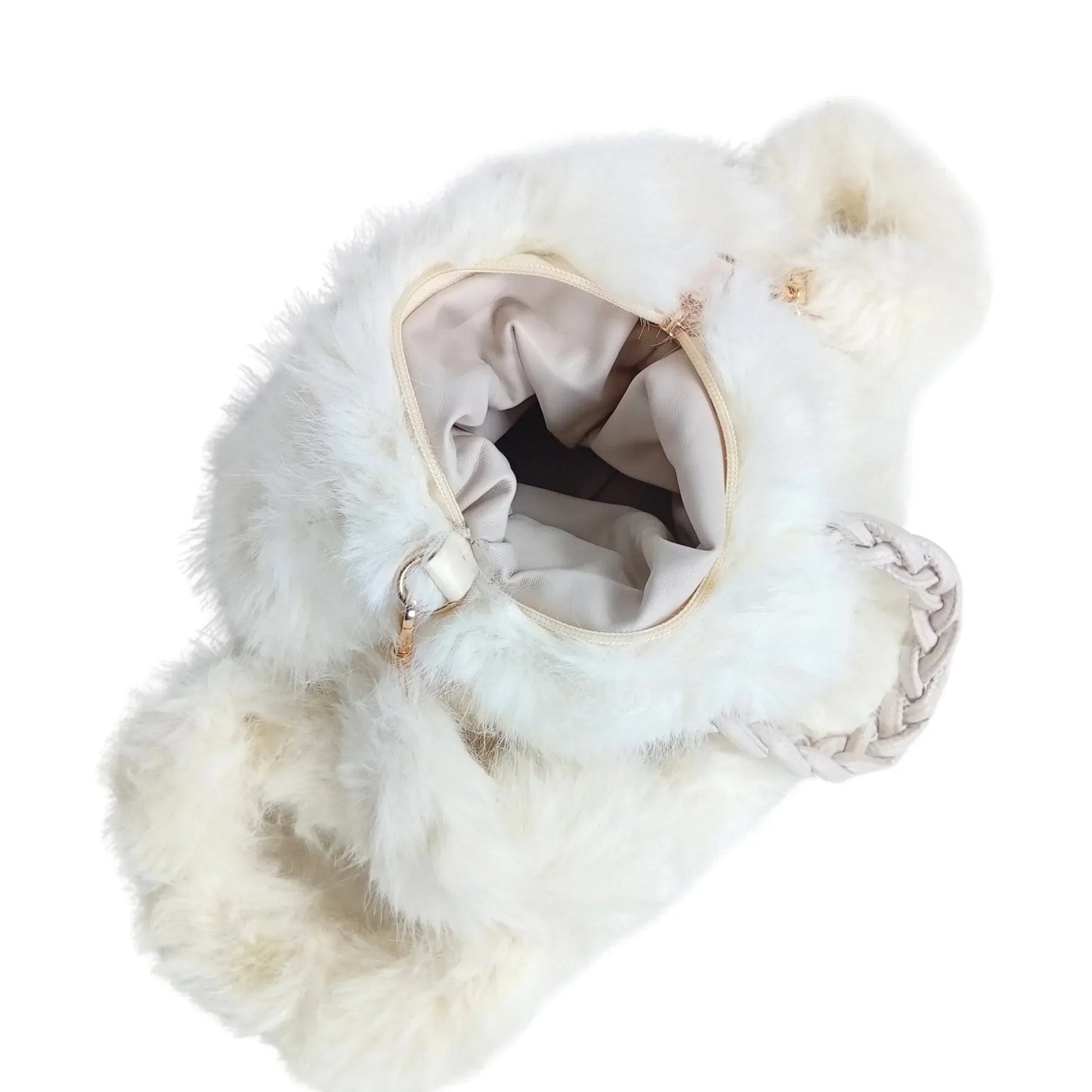 Soft fuzzy faux-fur handbag MS-0560