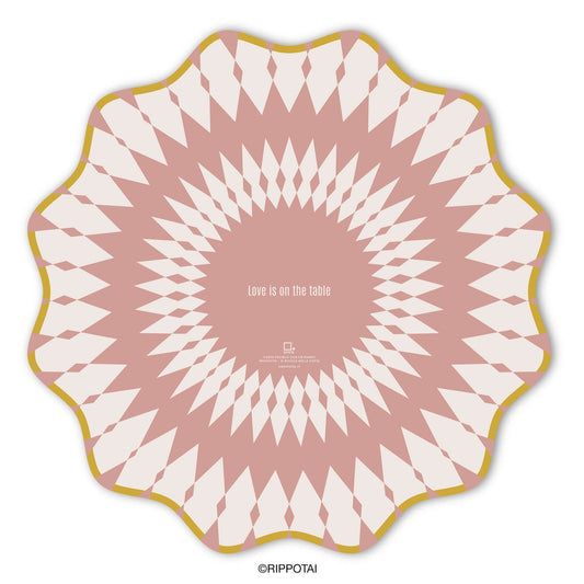 Sottopiatti Eleganti Pink Elegant in Carta Pulibile - Set 3 Sottopiatti + 3 Sottobicchieri