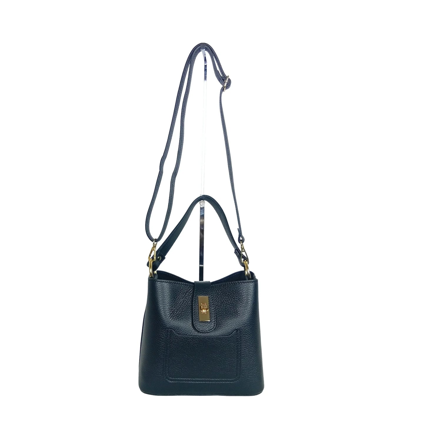 Structured top-handle bag with gold-tone hardware MS-2501