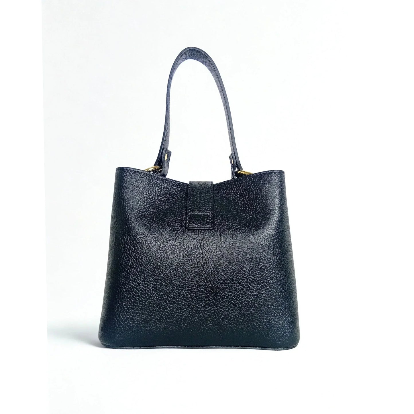 Structured top-handle bag with gold-tone hardware MS-2501