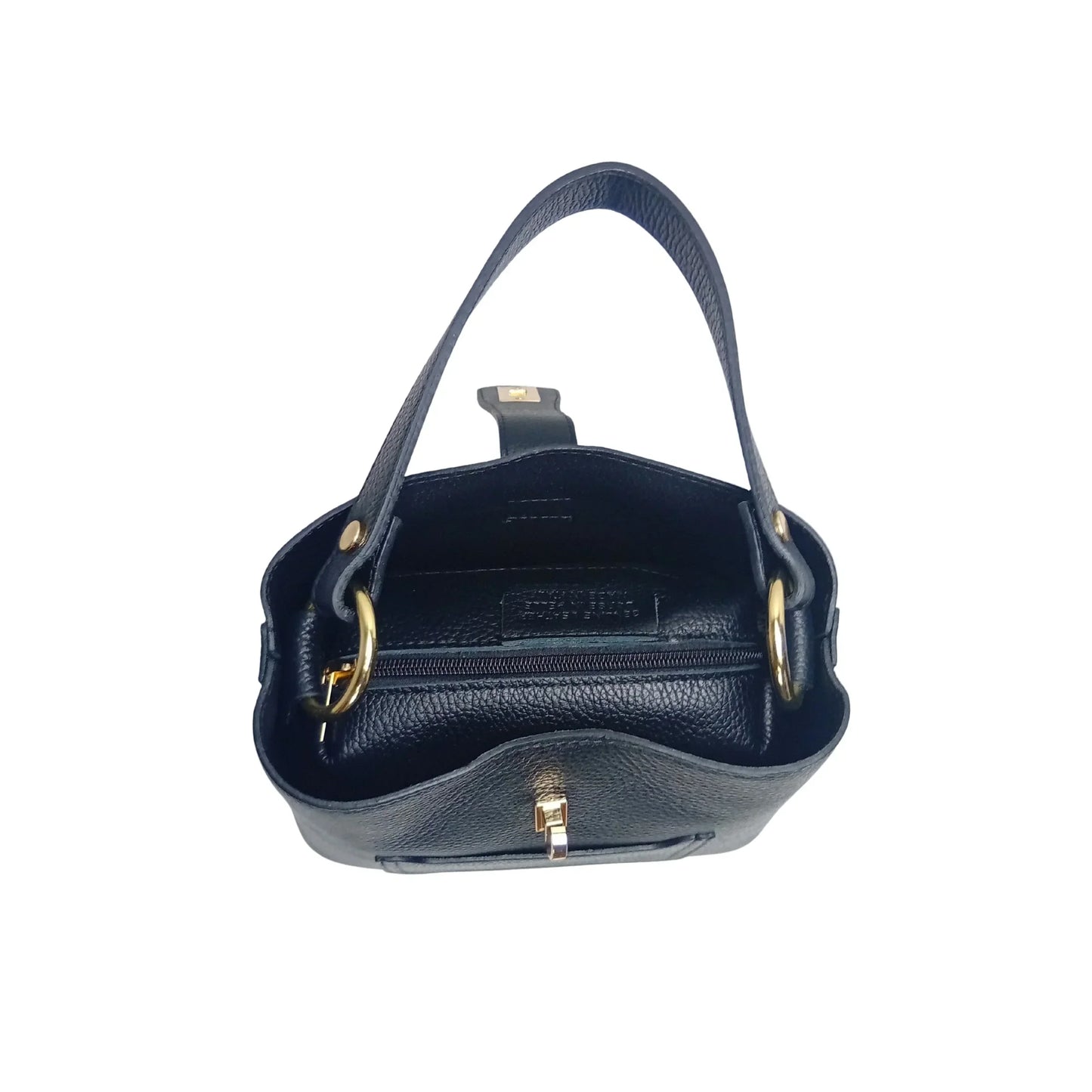 Structured top-handle bag with gold-tone hardware MS-2501