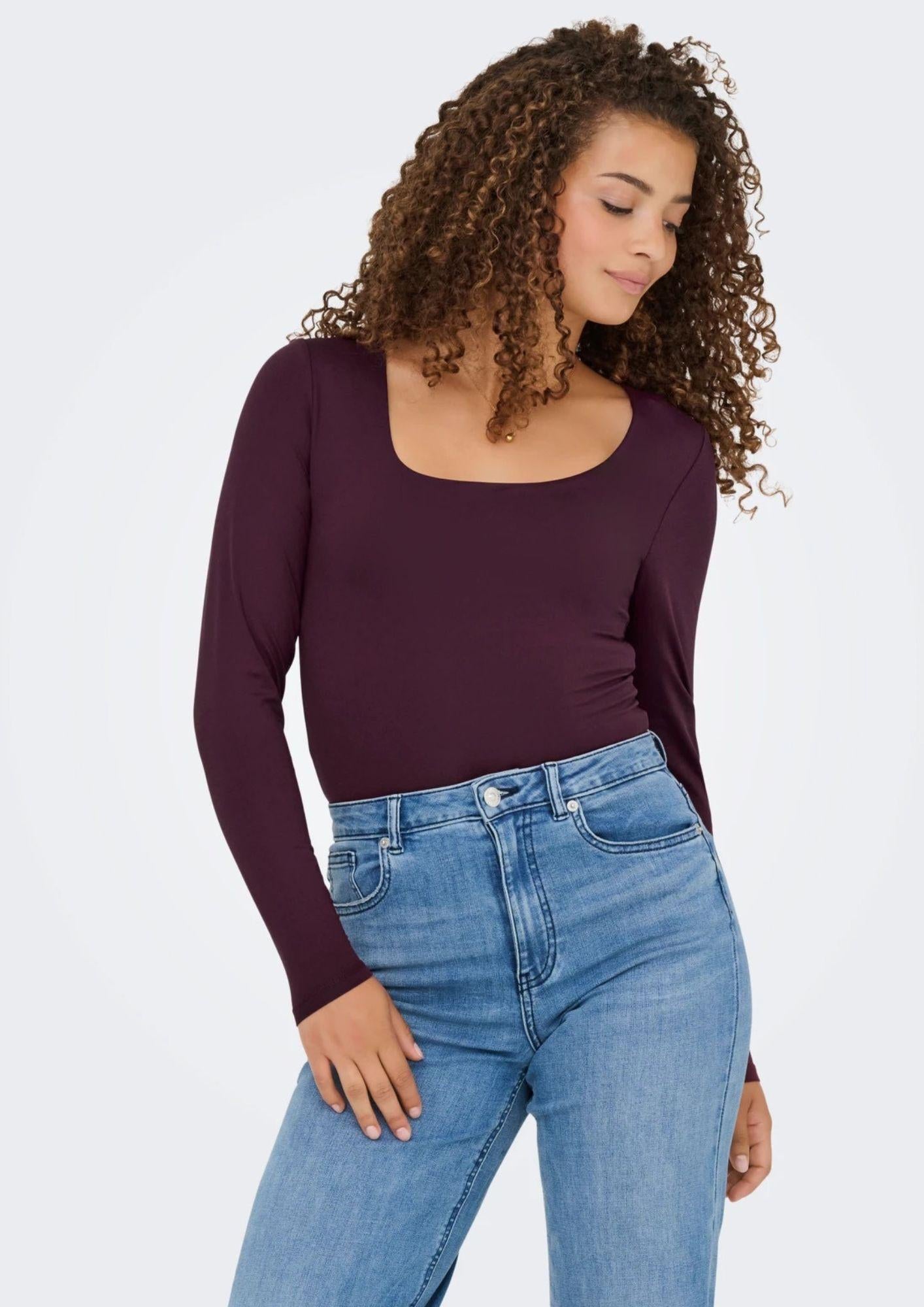 Only Top Donna Onlea Bordeaux