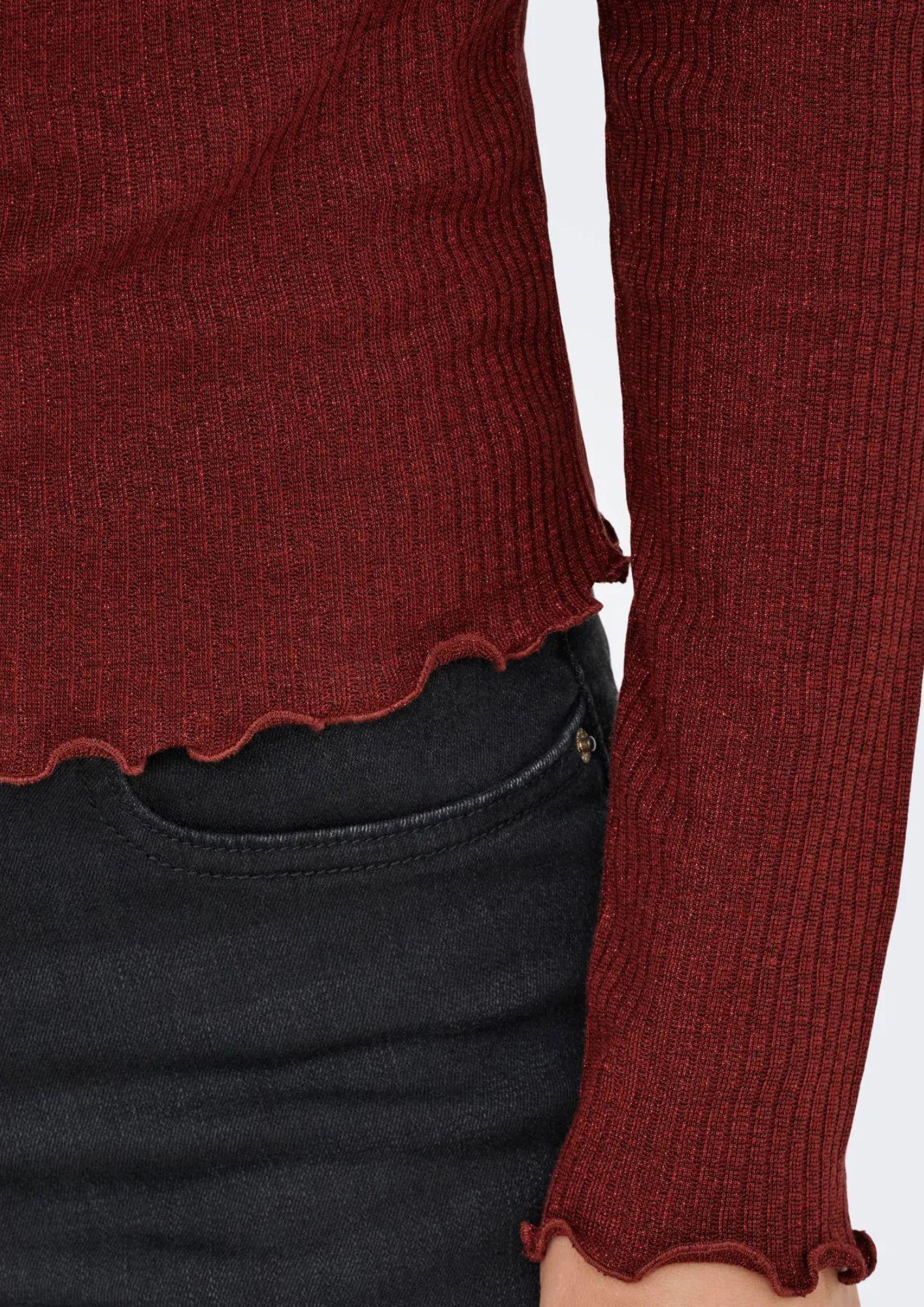 Only Top Donna Onlemma Rosso Bordeaux