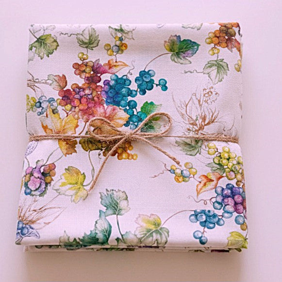 Tovaglia in Puro Lino con Stampa Digitale Botanica | Eleganza Mediterranea | 150x190 / 150x250 cm