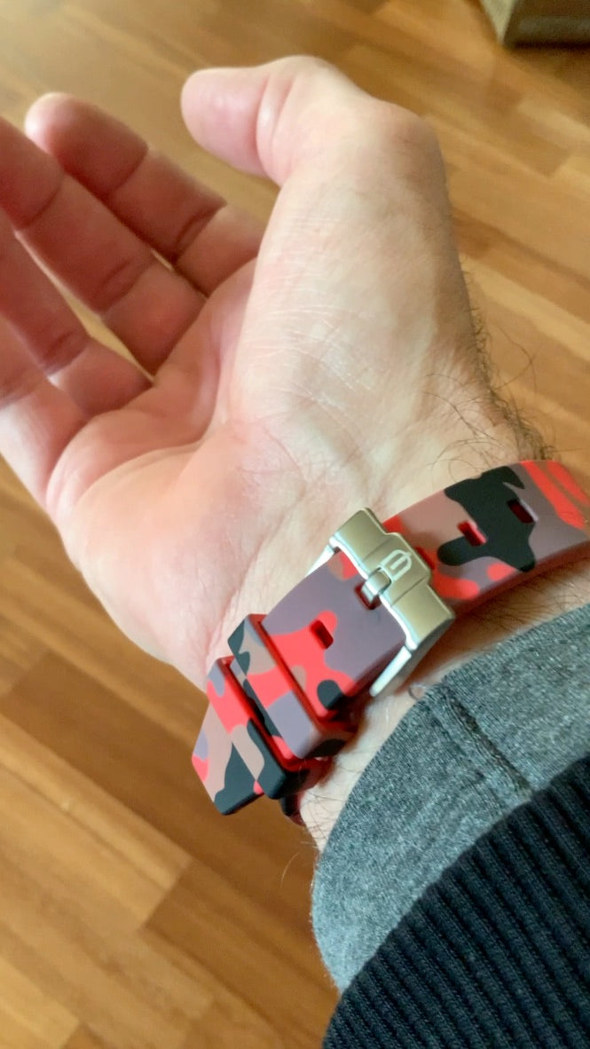 Cinturini silicone avvolgenti CAMOUFLAGE per Omega X Swatch