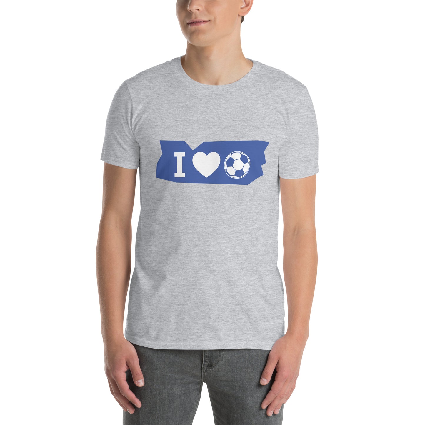 Maglietta unisex a maniche corte I LOVE CALCIO