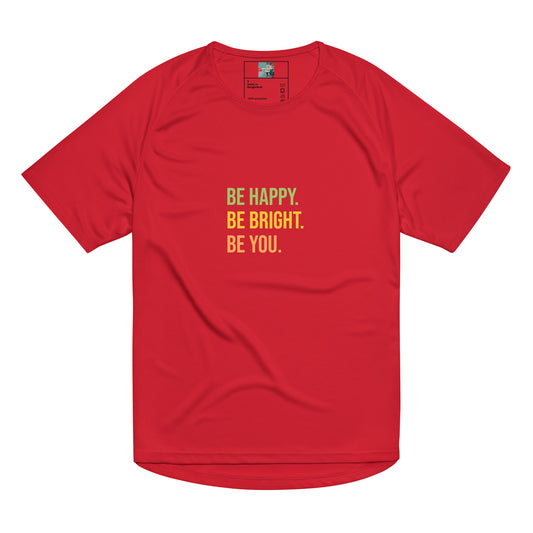 Maglietta sportiva unisex BE HAPPY