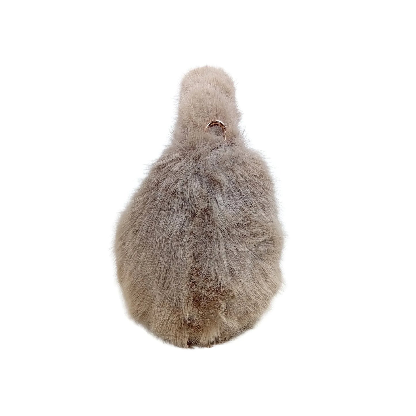 Vanilla faux-fur mini hobo handbag MS-2167