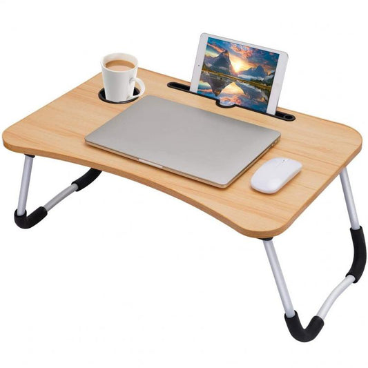 Tavolino Pieghevole Da Letto Vassoio Colazione Studio Tablet Pc Notebook Legno