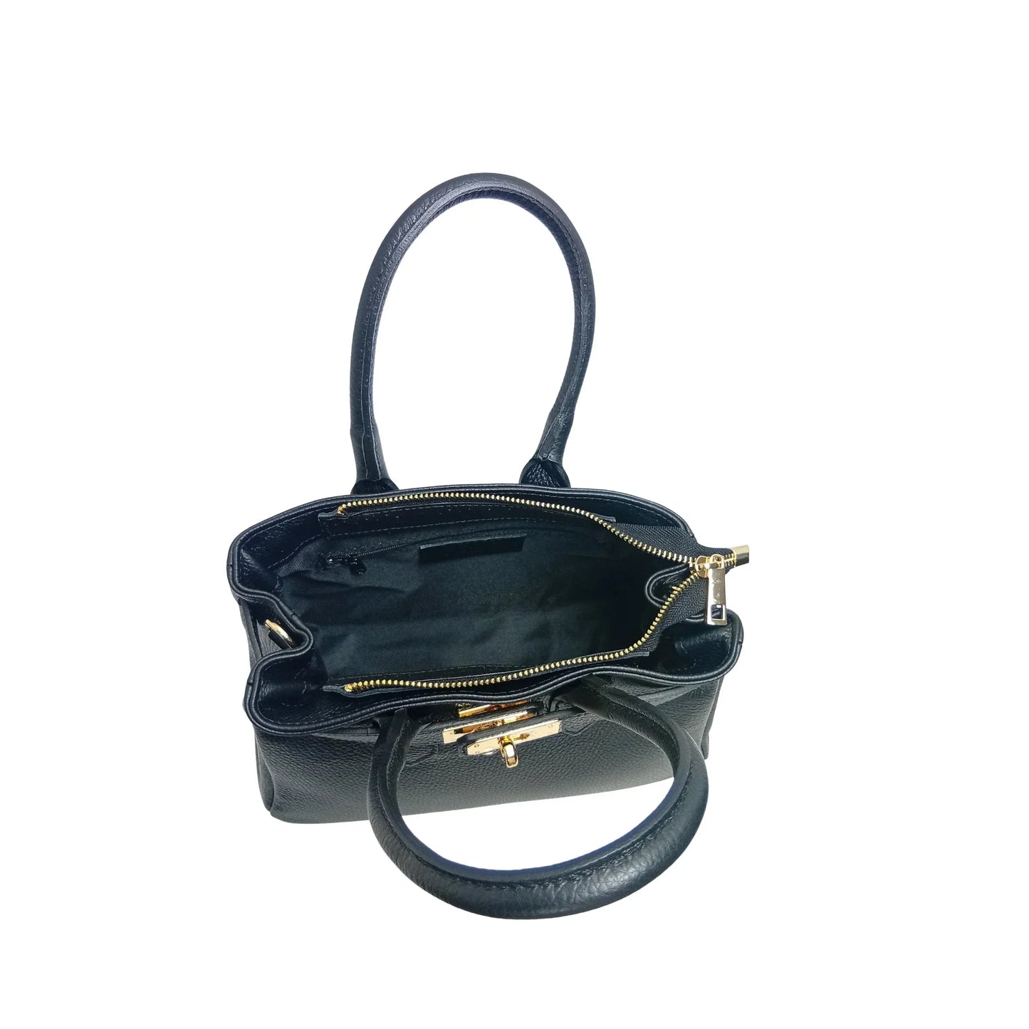 Velinara MS-0787 full-grain leather handbag with detachable strap