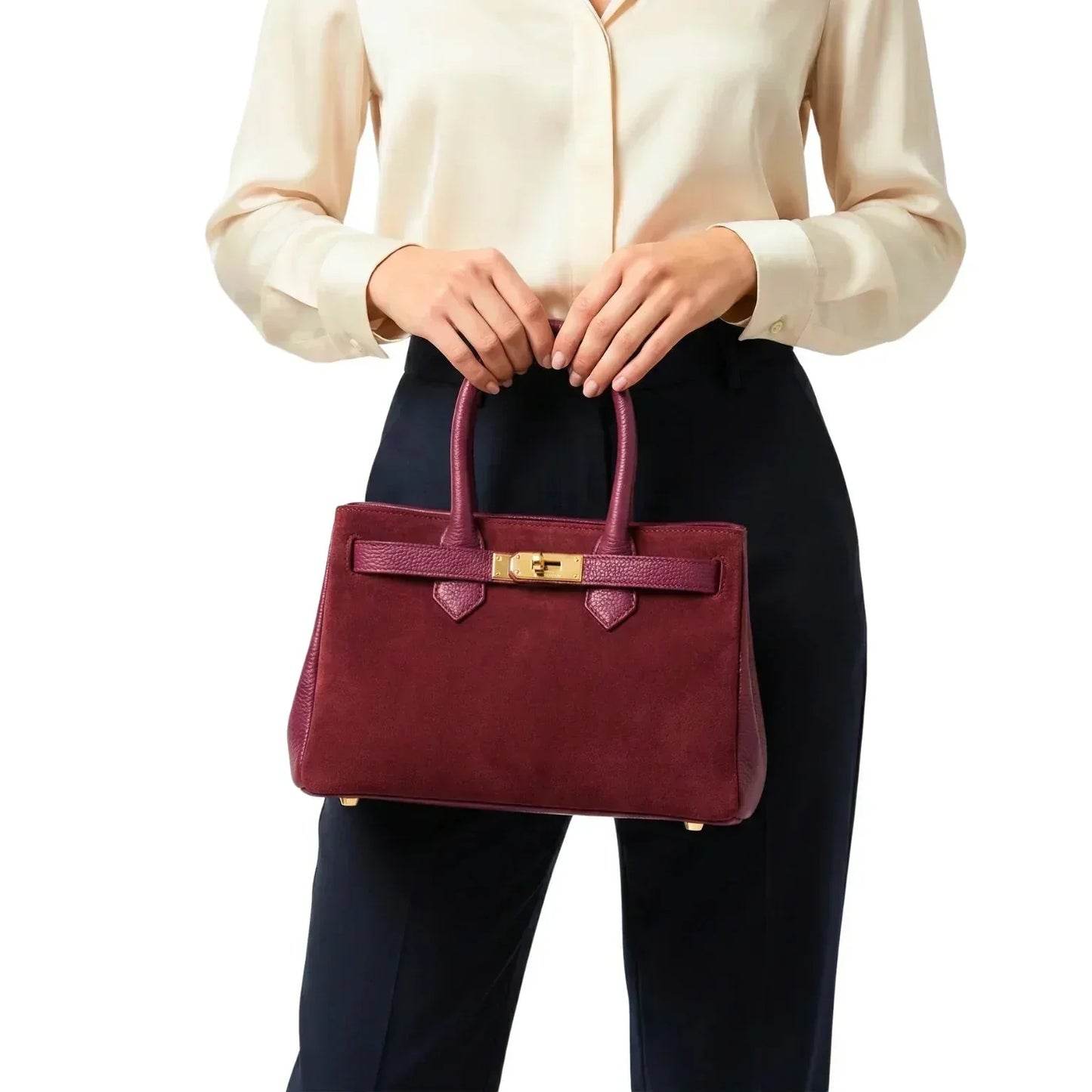 Velinara MS-5494 Suede Leather Handbag
