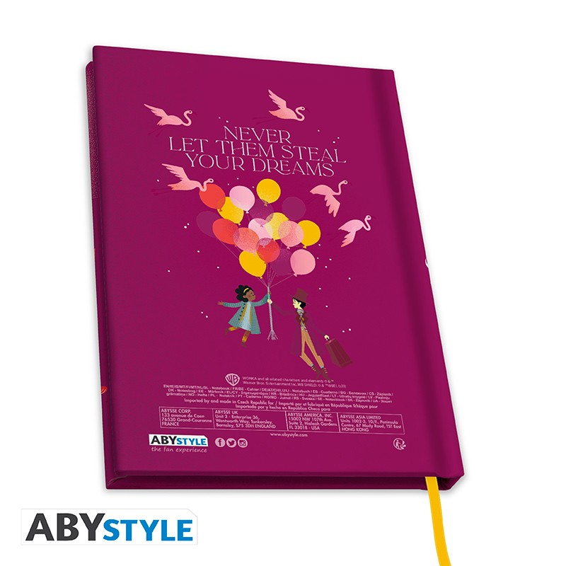 Abystyle Willy Wonka Dreams Notebook A5 Quaderno Agenda Diario Copertina Rigida