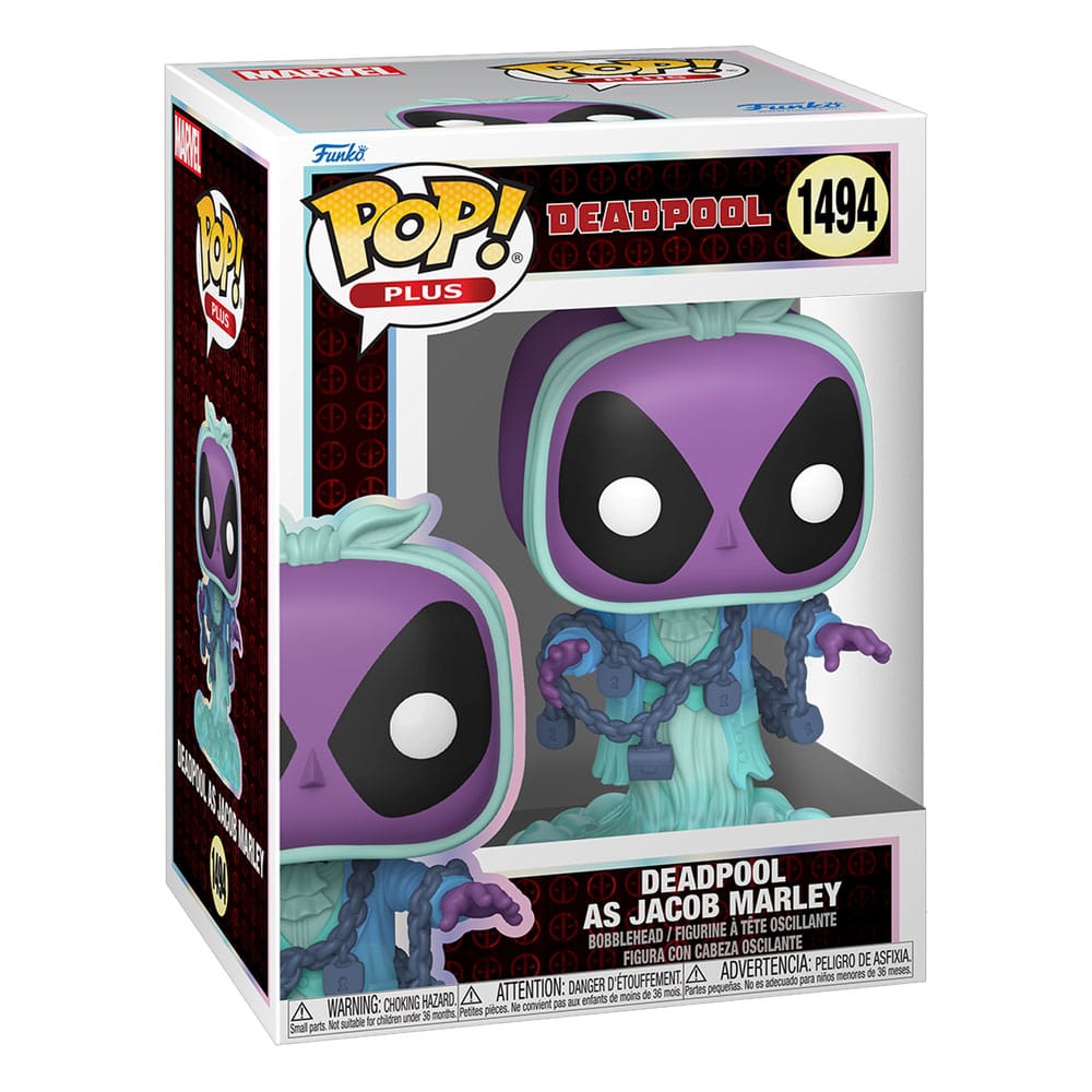 Funko Pop ! Plus - Deadpool (1494) Deadpool as Jacob Marley Figure 9cm