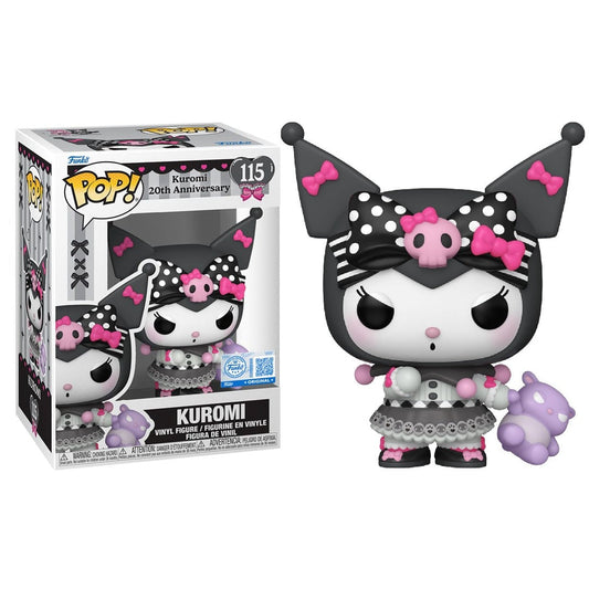 Funko Pop ! Hello Kitty Kuromi 20th - (115) Kuromi  W/ Toy Figure 9cm HK