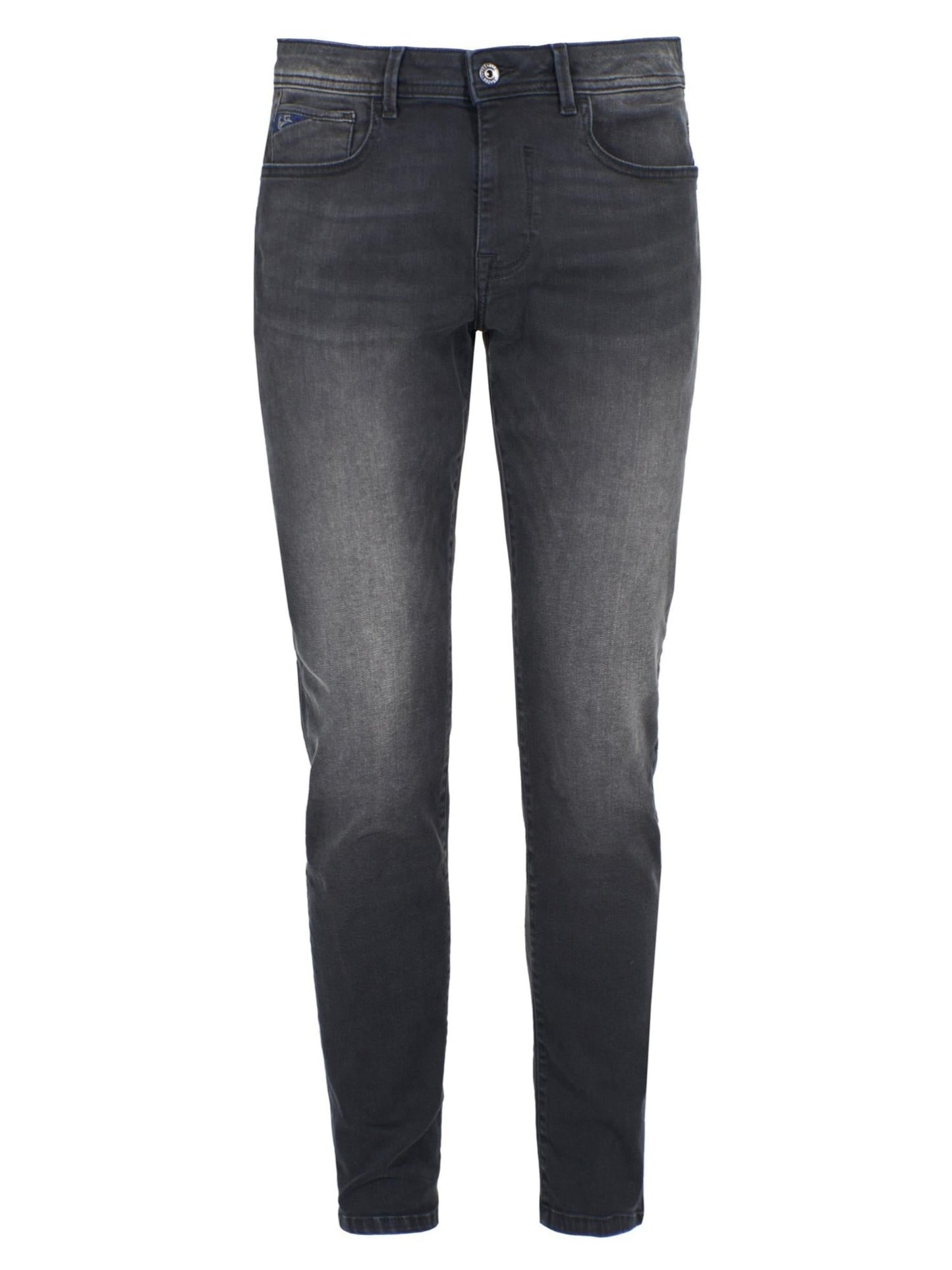 Yes Zee Jeans 5 Tasche Slim Fit Uomo Nero Stone