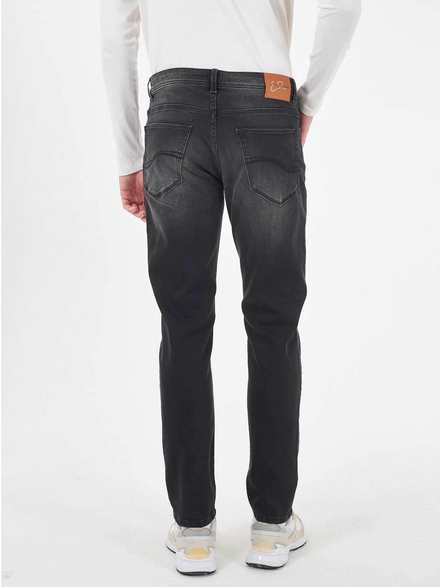 Yes Zee Jeans 5 Tasche Slim Fit Uomo Nero Stone