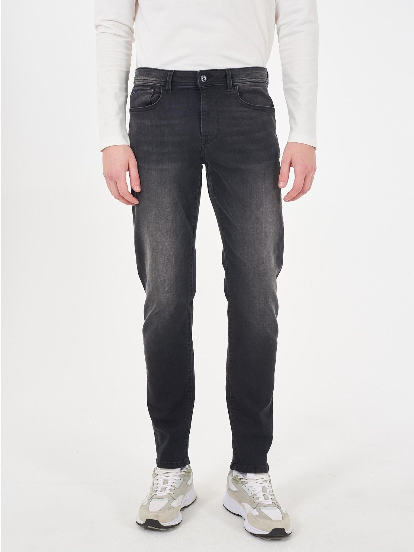 Yes Zee Jeans 5 Tasche Slim Fit Uomo Nero Stone